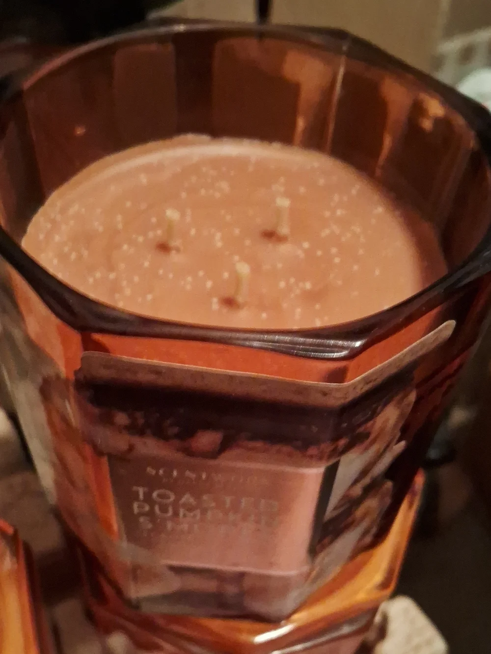 Bath & Body Works Toasted Pumpkin S'mores Candle - Amber Brown